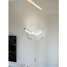 Wood Motion Ahşap Uçan Kuş El Yapımı Bahçe Ofis Balkon Dekorasyonu Kinetik Güvercin Modeli