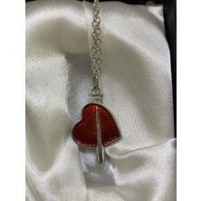 Dükkan Design Stabbed Heart Mineli Kırmızı Kılıç Kolye