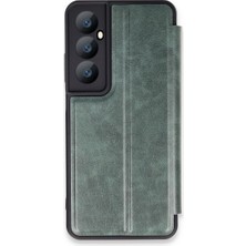 Hsc Bilişim Realme C65 Kılıf Flip Cover - Koyu Yeşil