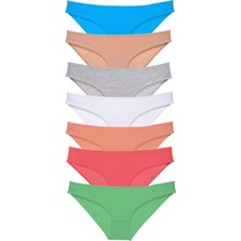 7 Adet Süper Eko Set Likralı Kadın Slip Külot Set 6