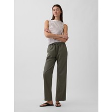 Gap Kadın Haki Mid Rise Easy Twill Pantolon