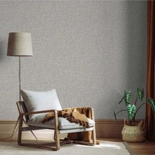 Gri Renk Modern Düz Desenli Duvar Kağıdı 16,5 M², Silinebilir, Roka 23109-3