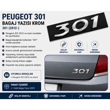 İTHAL Peugeot 301 Bagaj Yazısı Krom 2012 ve Üzeri