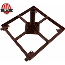 Erta 60 cm x 60 cm Mermersiz Şemsiye Ayağı Altlığı Tekerlekli Stoplu Tüm Şemsiyelere Uyumludur
