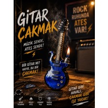 Seymen Bıçakçılık Gitar Şeklinde Çakmak – Rock Tarzı Dekoratif Metal Çakmak, Koleksiyonluk ve Hediyelik Tasarım