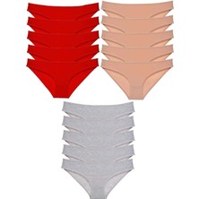 15 Adet Süper Eko Set Likralı Kadın Slip Külot 513