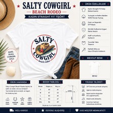 Tişört Kodu Salty Cowgirl Beach Rodeo Kadın Straight Fit Tişört