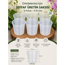 Plant Home Power Mix 12 Pot Şeffaf Orkide Üretim Saksısı 6 Adet / 0.70 Litre Kaliteli Şeffaf Plastik