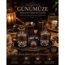 Seymen Bıçakçılık 6 Parça Geleneksel Türk Kahvesi Seti – 2 Fincan, Şekerlik, Cezve ve Kahve Değirmeni