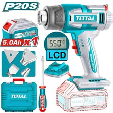 Total Lı-Ion Akülü Sıcak Hava Tabancası LED Ekranlı TBLI20035