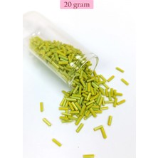 MiraLive Uzun Boru Kesme Boncuk Çap 2mm Uzunluk 10 mm - 20 Gram - Yeşil - BNC243