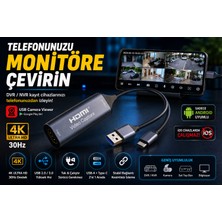 Umsn HDMI Video Capture USB 2.0 4K 30Hz Video Aktarıcı - Bilgisayardan Telefona Aktarma