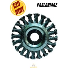 CTM Dairesel Burgulu Tel Fırça 125 mm (Inox)