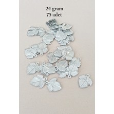 MiraLive Oya Abiye Bileklik Kolye Pleksi Metalik Plastik Pul Gümüş Renk 24 Gram 75 Adet - BNC582