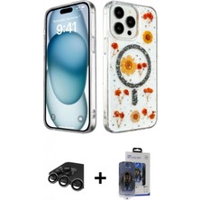 Pileli Store Pilelistore™ iPhone 15 Pro Max Kılıf Kozmos Doku - Siyah Vanessa Magic Cam + Raze Metal Kamera Lens - Tmgı