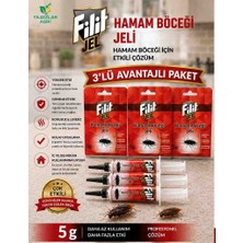 Filit 3 Adet Hamam Böceği Jeli 5gr - Kokusuz Profosyonel Haşere Kontrol Yemi - Avantajlı Paket