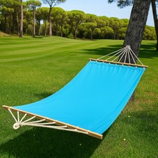 Çift Kişilik Kumaş Hamak Salıncak Pamuklu Branda Kumaşı Bağlama Ipli 300 kg 120 cm x 190 cm