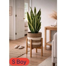 Standlı Hasır Saksı - S Boy 21CM