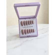 Louesse Beauty 12 Adet Soft Beige Takma Tırnak Seti Kadınlar İçin Modern Badem Formu