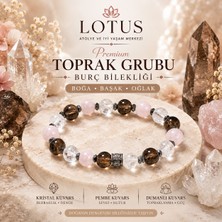 🌱 Premium Toprak Grubu Burç Bilekliği – Boğa, Başak & Oğlak Doğal Taş Bileklik | Lotus Atölye ve İyi Yaşam Merkezi