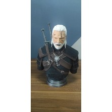 3Defa Craft Geralt Of Rivia 3D Baskı Büst – Pla Filament, 16 cm Detaylı Koleksiyon Figürü