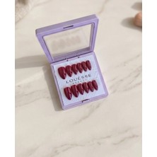 Louesse Beauty Ombre Cherry Takma Tırnak Seti 12 Adet Kadınlar İçin Çok Renkli Estetik Tasarım