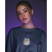 Muhtar Store British Longhair Zarafeti – Kadın Oversize Tişört