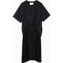 3.1 Phillip Lim Pliseli T-Shirt Kombinli Tasarım Kadın Elbise