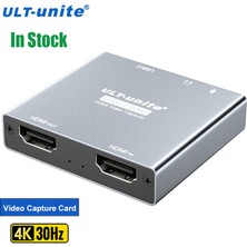 Ult-Unite USB 3.2 HDMI Video Yakalama Kartı 4K 30Hz Çift HDMI Çıkışlı Canlı Yayın ve Kayıt Adaptörü