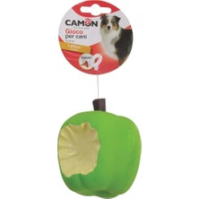 Camon Gıcırtılı Lateks Yeşil Elma Şeklinde Eğlenceli Köpek Oyuncağı 8X10 cm