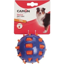 Camon Diken Uçlu ve Gıcırtılı Iki Renkli Dayanıklı Tpr Köpek Top Oyuncak 10 cm