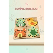 Mibe.co Sevimli Dostlar Eğitici Puzzle 4lü Set