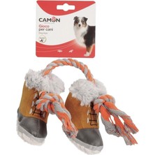 Camon Kordonlu ve Gıcırtılı Peluş Botlar Eğlenceli Köpek Oyuncağı 38 cm