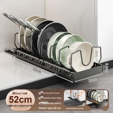 Munico 3 Adet Mutfak Tencere Kapağı Saklama Rafı Kolay Monte Edilir Raf Içine Uygun Organizer