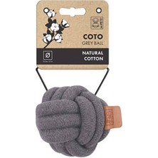 Fırsatkolik Coto Örgü Top Köpek Oyuncağı Gri 9,5 cm