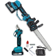 Stahlkraft Sth 9988 21V Akülü 30 cm Teleskobik Testeresi ve 40 mm Budama Makas