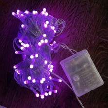 Fırsatkolik 10M 100 LED Damla Uçlu Pembe Işık Şeffaf Kablo