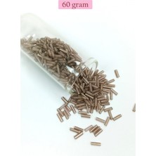 MiraLive Uzun Boru Kesme Boncuk Çap 2mm Uzunluk 10 mm - 60 Gram - Duman - BNC292