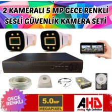 Grifin Soft 2 Kameralı 5mp Işıklı Gece Renkli Sesli 1 Tb HDD Dahil Ahd Güvenlik Seti- ST-251B