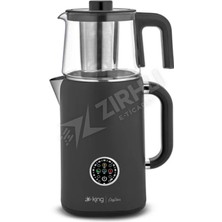 3 Adet King KCM387 Çaystar Dijital Çay Makinesi - Siyah