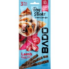 2 Adet Bado Kuzu Etli Köpek Ödül Çubuğu 3x5 gr