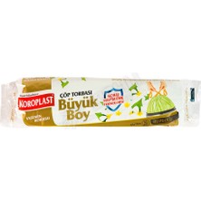 3 Adet Koroplast Çöp Torbası Büyük Boy Büzgülü Yasemin 10 Lu