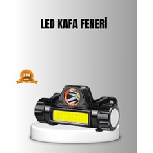 Kuzgun Ticaret Şarjlı LED Kafa Feneri – Çift Fonksiyonlu, 200LM Işık Gücü, IP44 Suya Dayanıklı - Lisinya