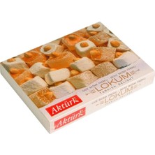 Aktürk Lokum Sade ve Beyaz Fındıklı 750 gr