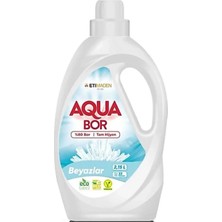 AQUABOR Doğal Mi̇neralli̇ Sivi Çamaşir Deterjani Beyazlar Içi̇n 33 Yikama