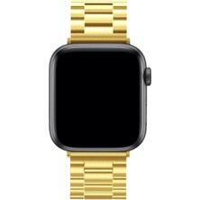 Kuzgun Ticaret Apple Watch 42MM Metal Baklalı Kordon (Saat Değildir) - Gold