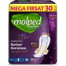 4 Adet Molped Mega Supernight Gece 30'lu