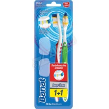 3 Adet Banat Diş Fırçası Deep Clean  ( 1+1 ) Orta