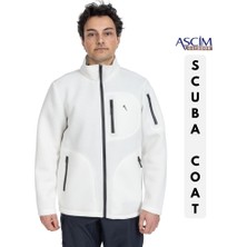 Ascim  Tam Fermuarlı Scuba Dalgıç Kumaş Erkek Mont,ceket - 4 Cepli