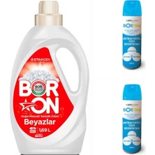 Eti Maden Doğal Sıvı Çamaşır Deterjanı Boron Beyazlar Için 26 Yıkama + Bortam Dezenfektan 2 ADET*500 ml